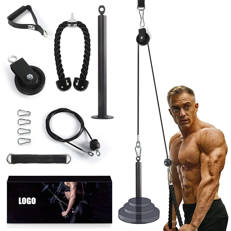 
FlagWorld Forearm Shoulder Strength Workout DIY Home Fitness LAT and Lift Silent Pulley Cable System 