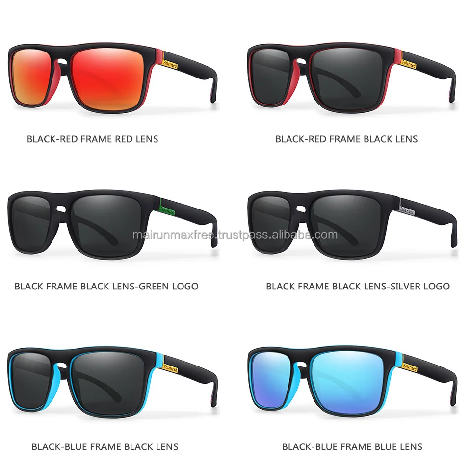 High End 3d Logo Classic Polarized Sun Glasses Outdoor Sport Ultralight Driving Sunglasses