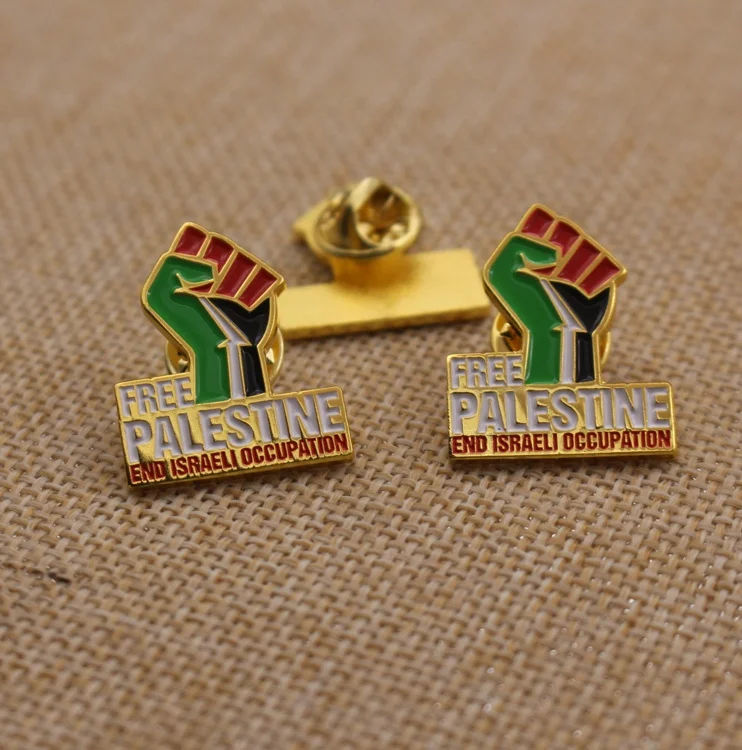 Wholesale Cheap Gold Enamel Country Flag Lapel Pin Peace Arabs Badge