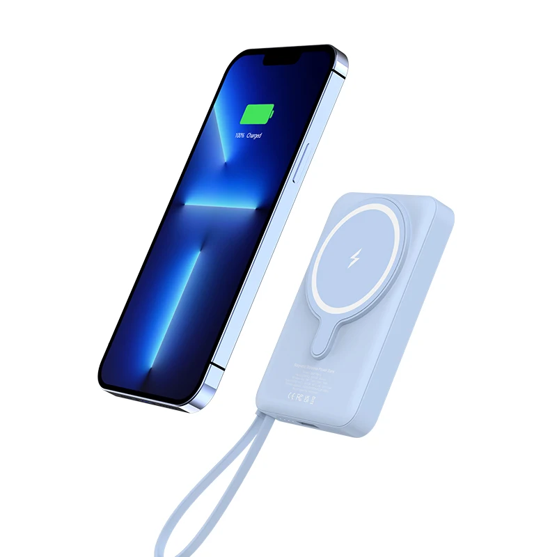 2022 New Product 3 in 1 magsaf battery pack external phone battery charger power bank magnetic with cable