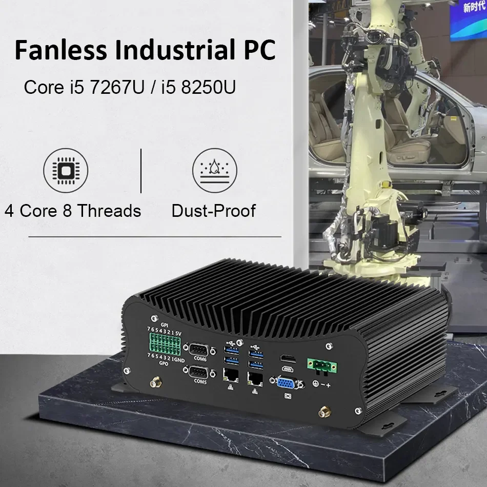 Factory direct Industrial mini PC Intel i7 8565U 10810U Elkhart Lake J6412 DDR4 2HD 4 K all in one desktop PC win10/linux/win11