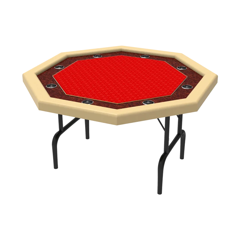 YH оптовая продажа восьмиугольный прочный складной стол для азартных игр и покерных карт с войлочным ковриком