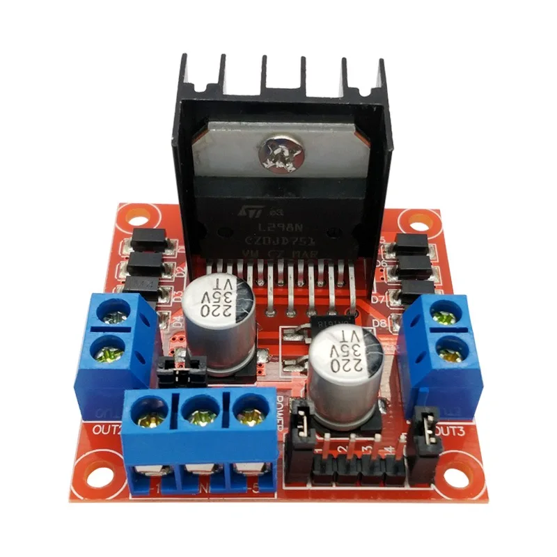 L298N motor drive module board/smart car robot DC stepper motor driver cooling red board