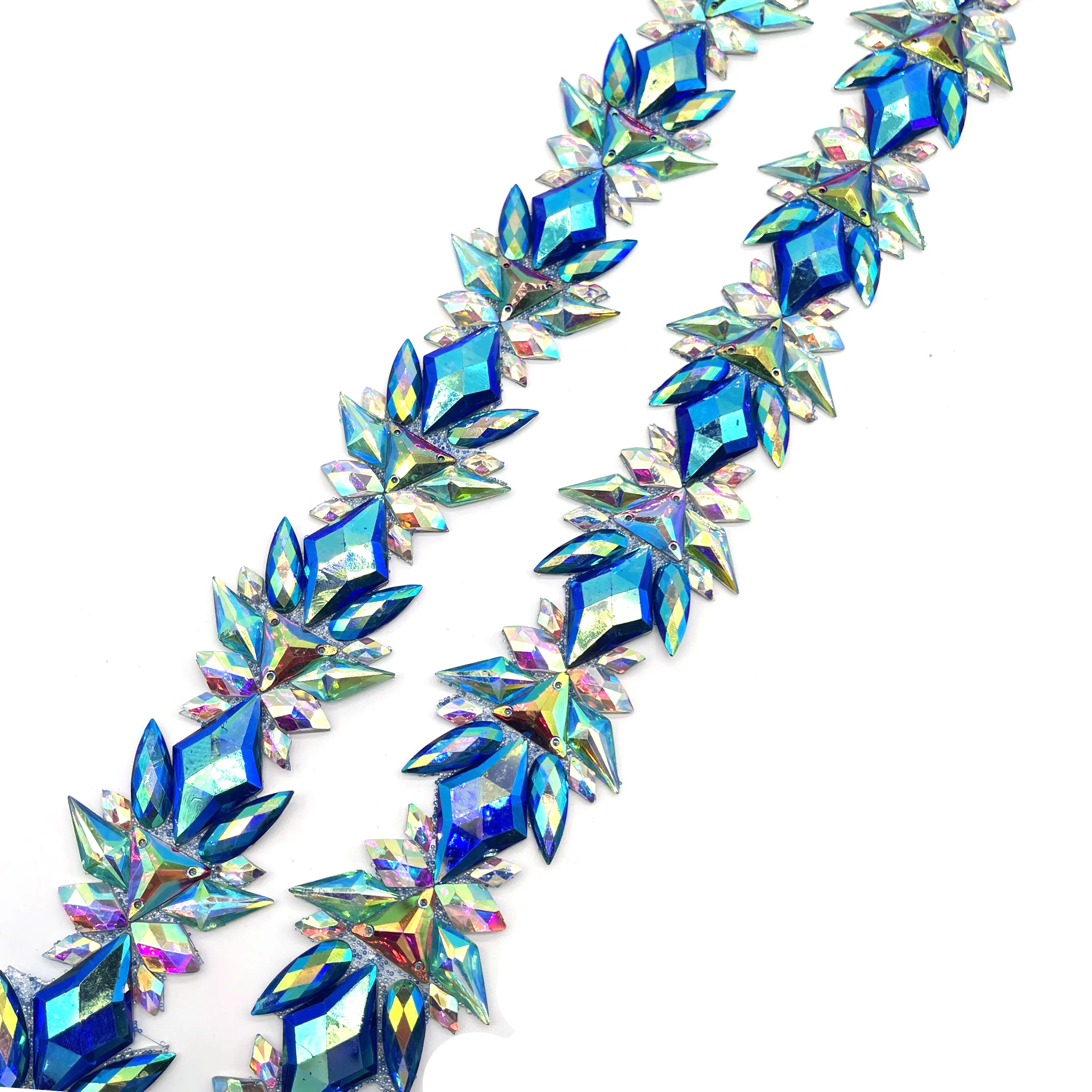 2025 Trinidad Carnival Samba Dressing Decorative Crystal Rhinestones Hot Fix Rhinestone Appliques Trims Shoes Garments Supplier