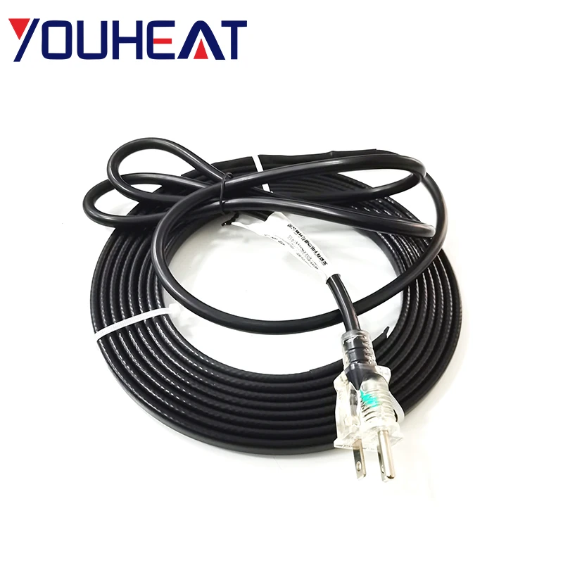 High Temperature Energy saving heating trace cable self regulating underfloor heating cable oem  With Power Cord Plug