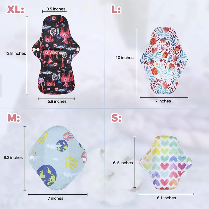 wholesale new microfiber remover sanitary reusable cloth slip menstrual reusable sanitary napkin pads