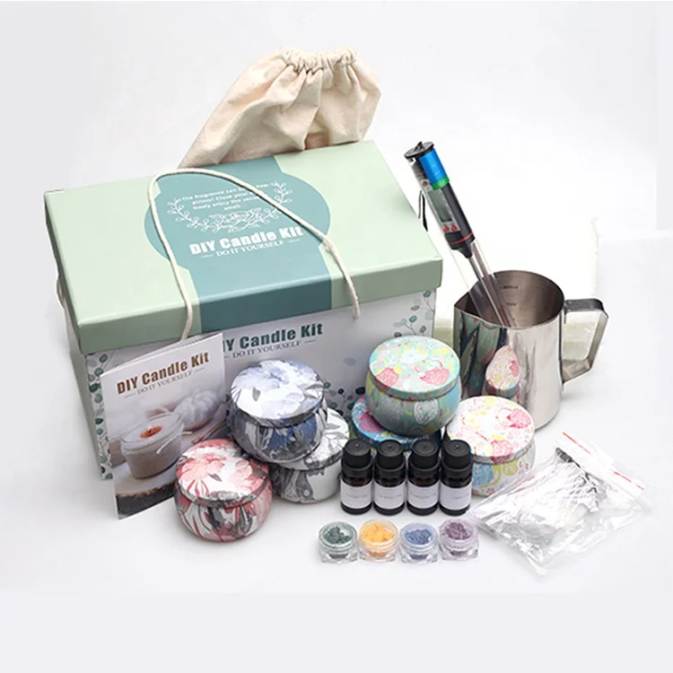 
Wholesale 100% Natural Eco-friendly Large Scented Soy Candles Complete DIY Candle Making Kit 
