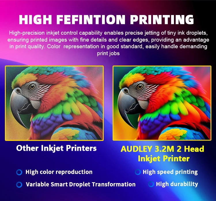 Audley I3200 Cheap High Speed 1.8m Digital Vinyl Printer Eco Solvent Inkjet Printer Wallpaper Printer