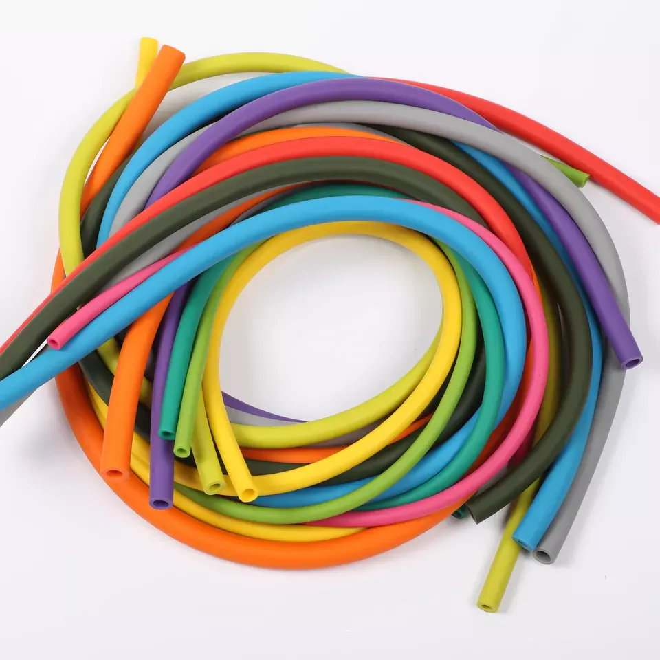 Factory Wholesale Customized Natural Latex Tube Fitness Exercise Stretch Tube for Resistance Training
