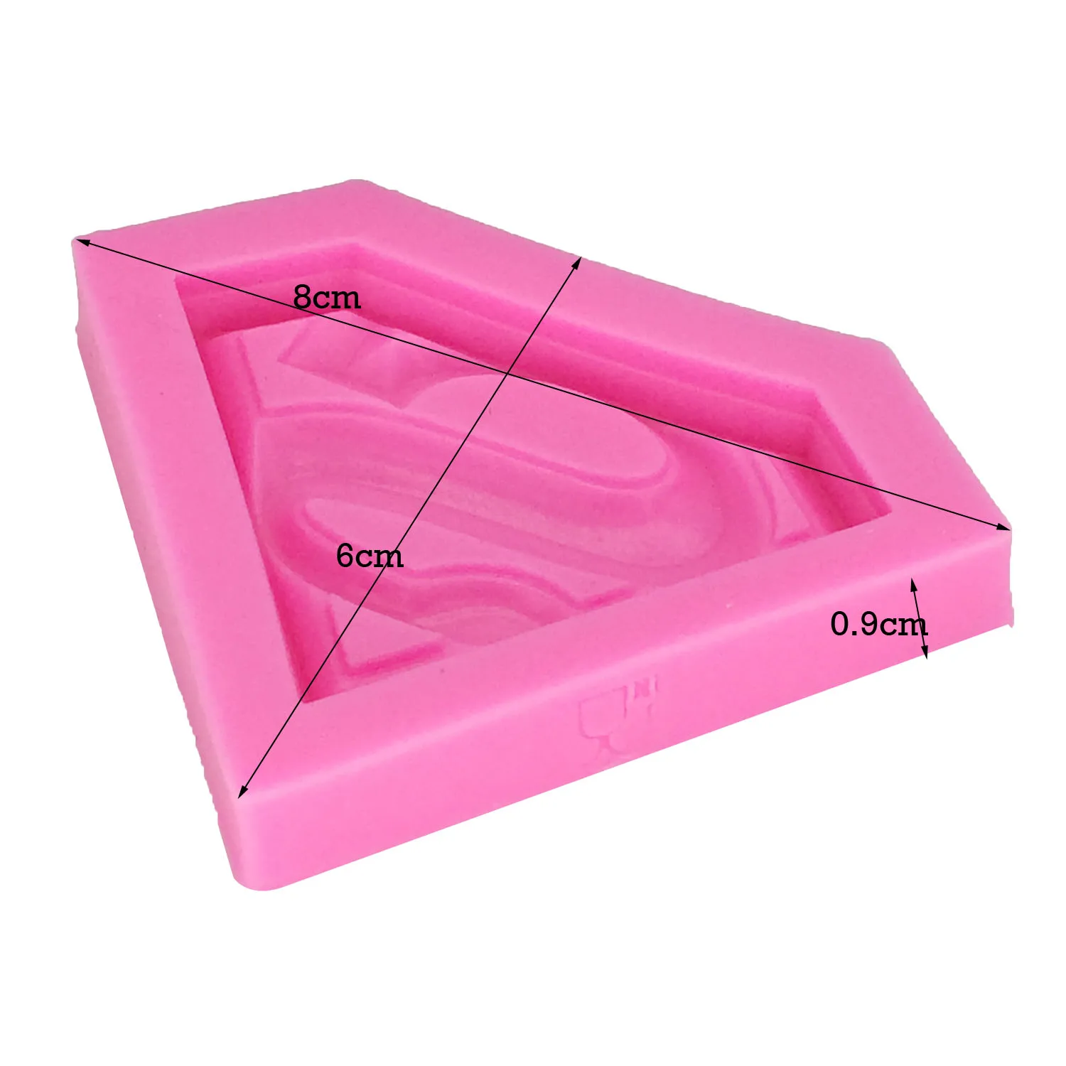 D0377 Silicone Fondant Superman Anime Image Mold for Cake Decorating, Polymer Clay Chocolate Cupcake Candy Molds