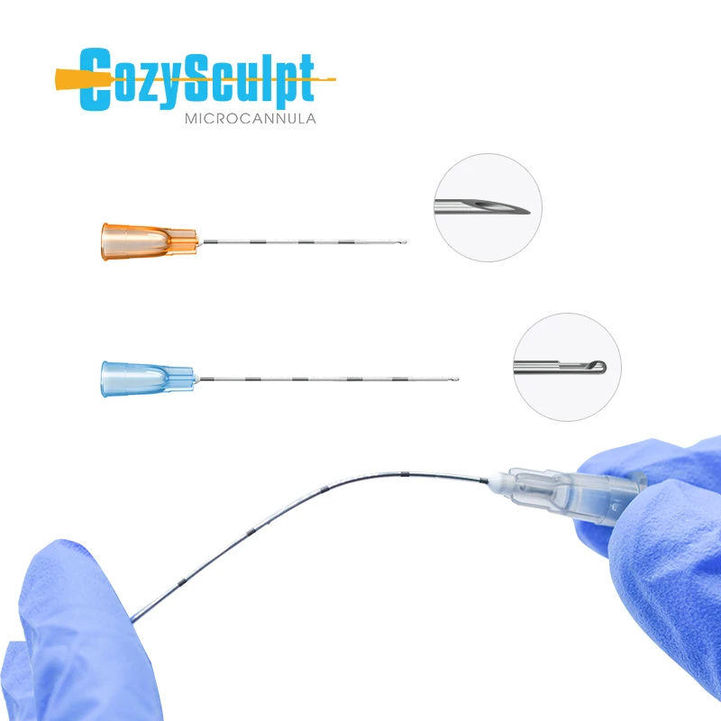 CozySculpt 21g 22g 50mm 25 g disposable injection medical blunt hypodermic derma needle cannula plastics one cannula