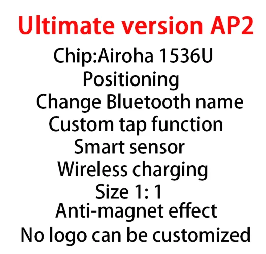 
Updated Airoha 1536U 1:1 TWS Rename GPS HD Micro Super Bass Smart Sensor i500 i1000 I20000 TWS Earbuds 