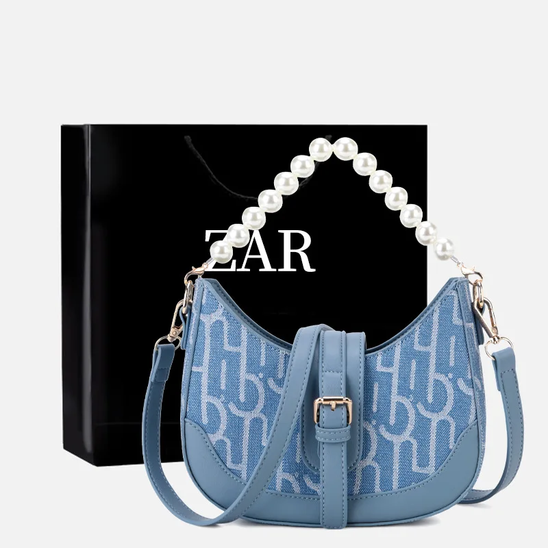 Модная сумка на запястье с принтом, новинка 2021, Женская Роскошная Сумка через плечо с жемчугом, сумка для дам, оптовая продажа