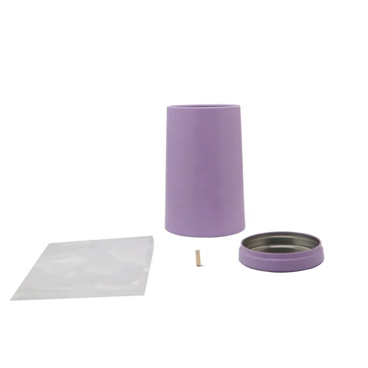 Разноцветная металлическая круглая банка для хранения чая и кофе объемом 4 унции фиолетового цвета, жестяная коробка для подарков, заказывайте чайную упаковку