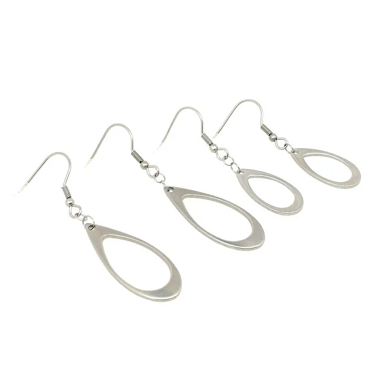 Stainless Steel Hollowed Waterdrop Frame Charm Pendants For DIY Earrings Necklace Bracelet Jewelry Making Accessories