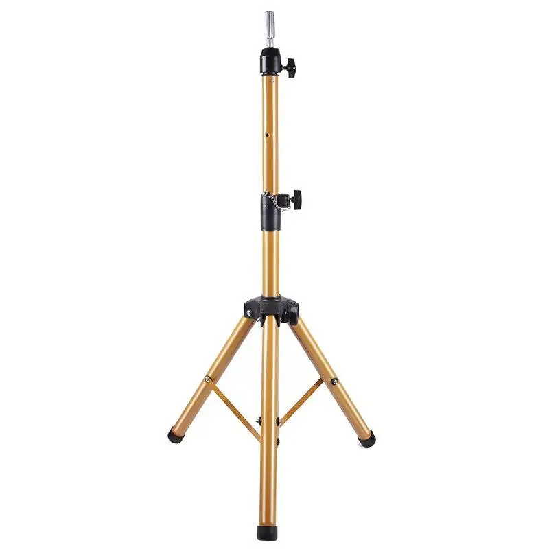 Head Colorful Thickening Type Wig Stand Tripod With Mannequin Metal Wig Tripod Stand