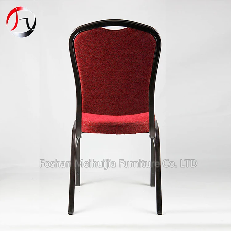 Hotel furniture stackable cheap banquet dining chair red fabric event chairs