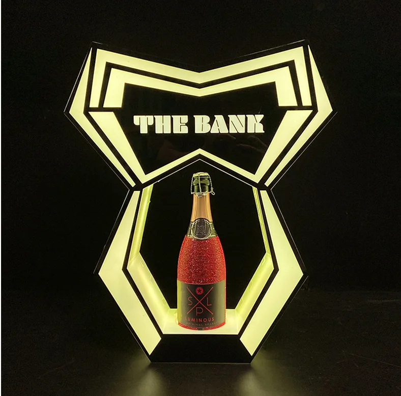 Bar Rechargeable Acrylic LED Clup HOOKAH  Presenter Sign Night Clup VIP Bottle Sevice Presenter Glorifier