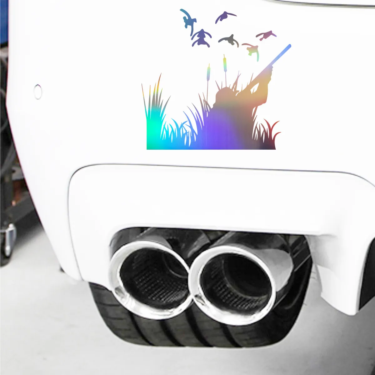 Hunter Outdoor Hunting Duck Car Truck Window Door Wall Vinyl Decal Laser Sticker Gift Die Cut Decals Laptop Window Glass