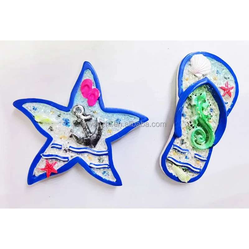 Wholesale Customized Resin Seaside Scenery Souvenirs Refrigerator Magnets