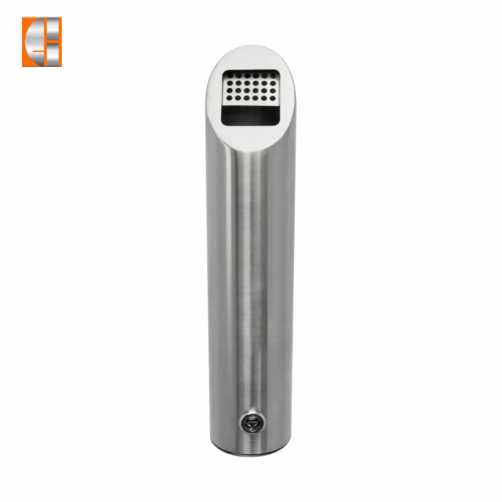 Stainless steel cigarette bin wall mounted ashtray ash disposal outdoor cigarette bin custom OEM ashtray supplier