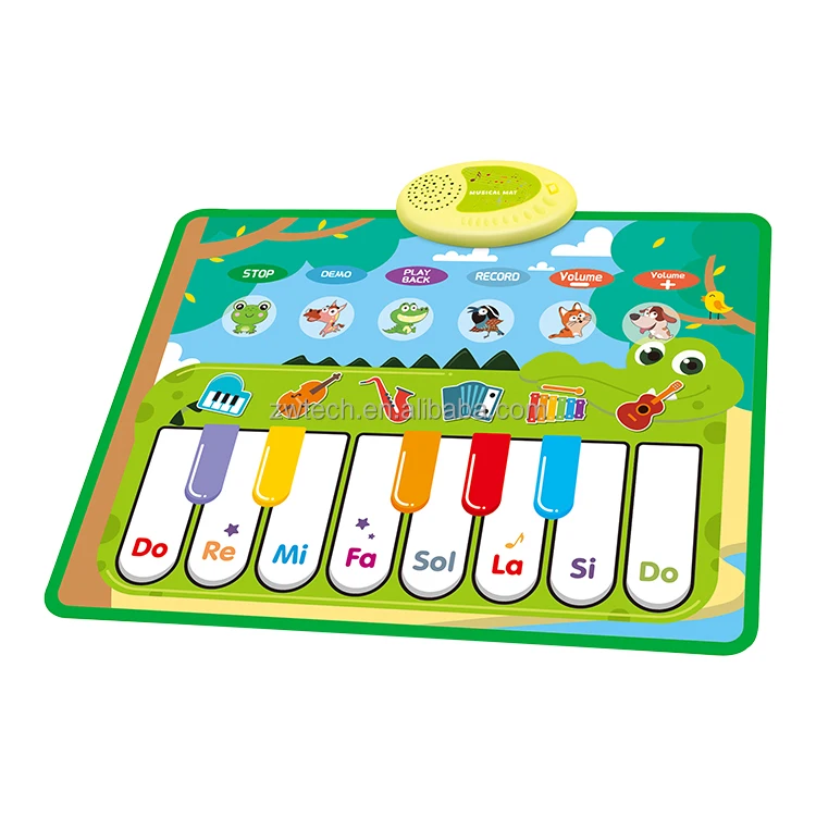 Factory Price Baby Piano Mat Pink Green Piano Mat Toddler Musical Piano Mat Toy Birthday Gift for Girls and Boys