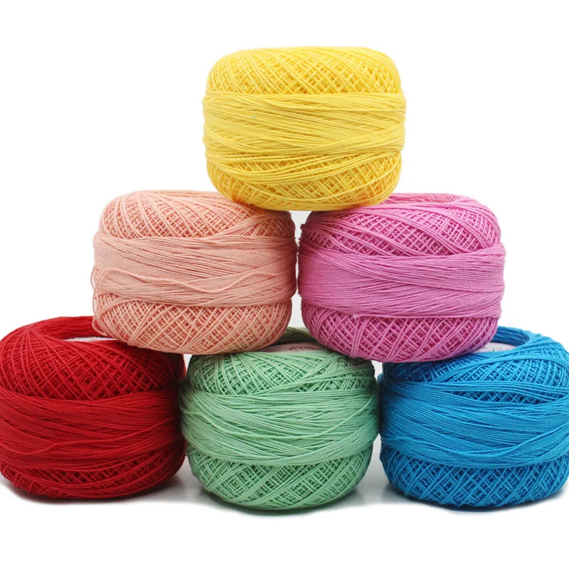 RongMeiXuan READY STOCK #8 45g Lace Cotton Thread 2ply DIY Handmade Knitting Crochet Yarn