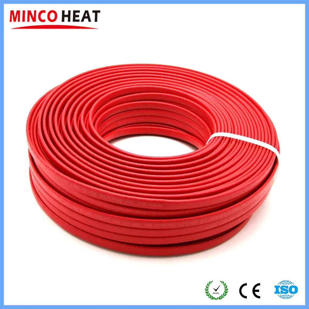 Minco Heat Wholesale14mm Self Regulating Heating Cable Snow Melting Pipe Anti-Freeze Protection Roof Deicing Warm Wire