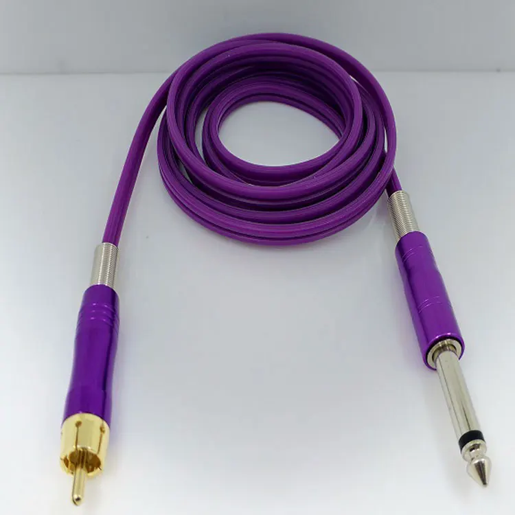 Kissure 1.8m  RCA jack tattoo machine interface cable Clip Cord Switch Hook Line For Conversion kit Power Supply