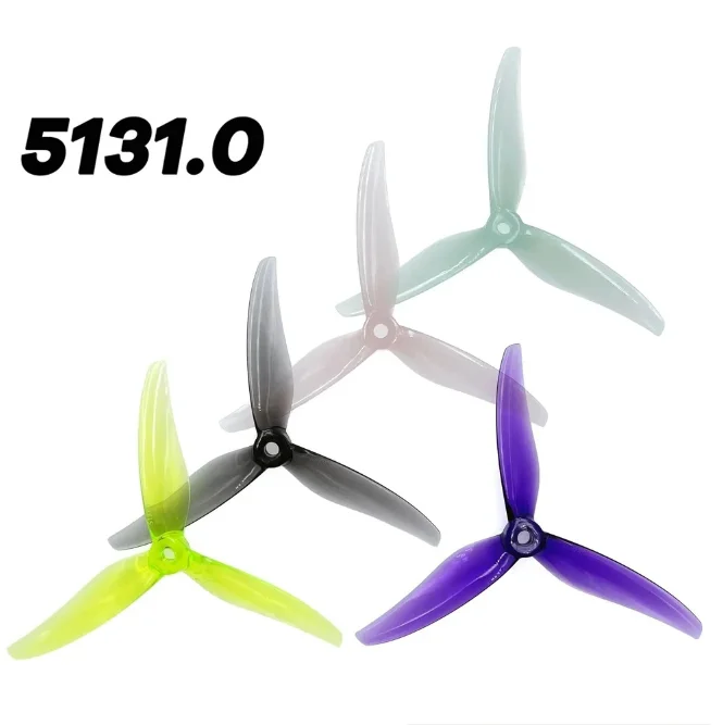 High quality cheap 12 Pairs(CW+CCW) Gemfan Fury 5131 3-Blade PC Propeller for PFV 5inch Drone