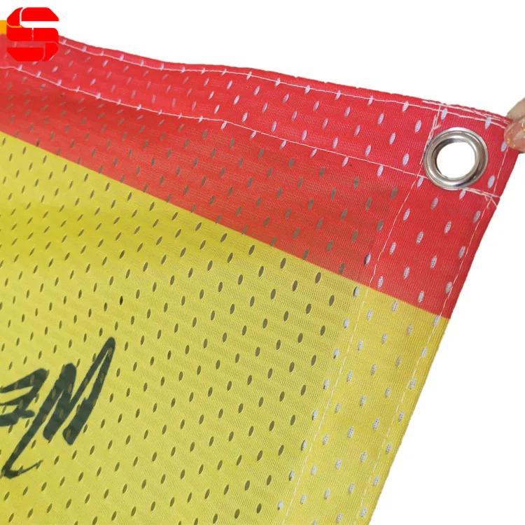 Custom banner Outdoor Activity Windproof Mesh Fabric Sublimation print Banner for Promotion Construction Fence printed banner