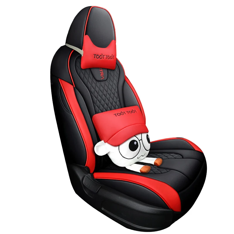 Sports Style  PU Leather Car Seat Covers Full Set Protector for Hyundai Elantra 2017-2024