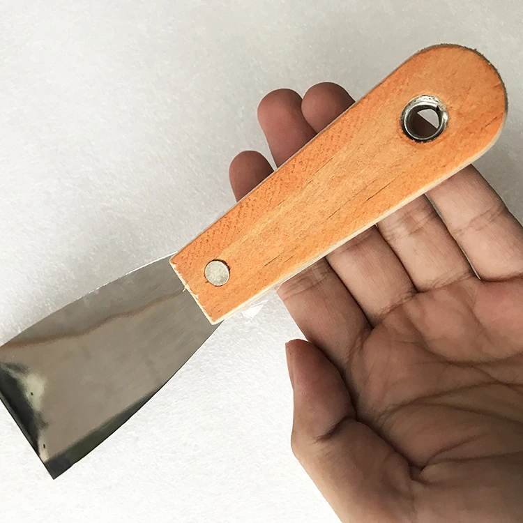 Hot selling high quality premium stainless steel wooden handle stiff putty knife Putty Knife Wood