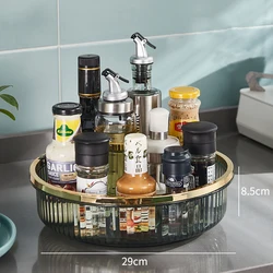 Light luxury household plastic transparent storage tray Kitchen fruit and vegetable strainer portable rotating fruit tray