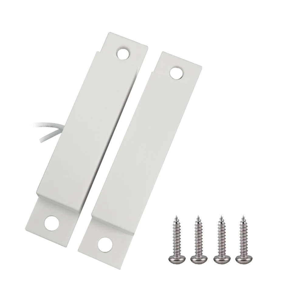 White/Brown color Wired NC surface mounted Magnetic Alarm Window Door Contact Sensor Detector Reed Switch