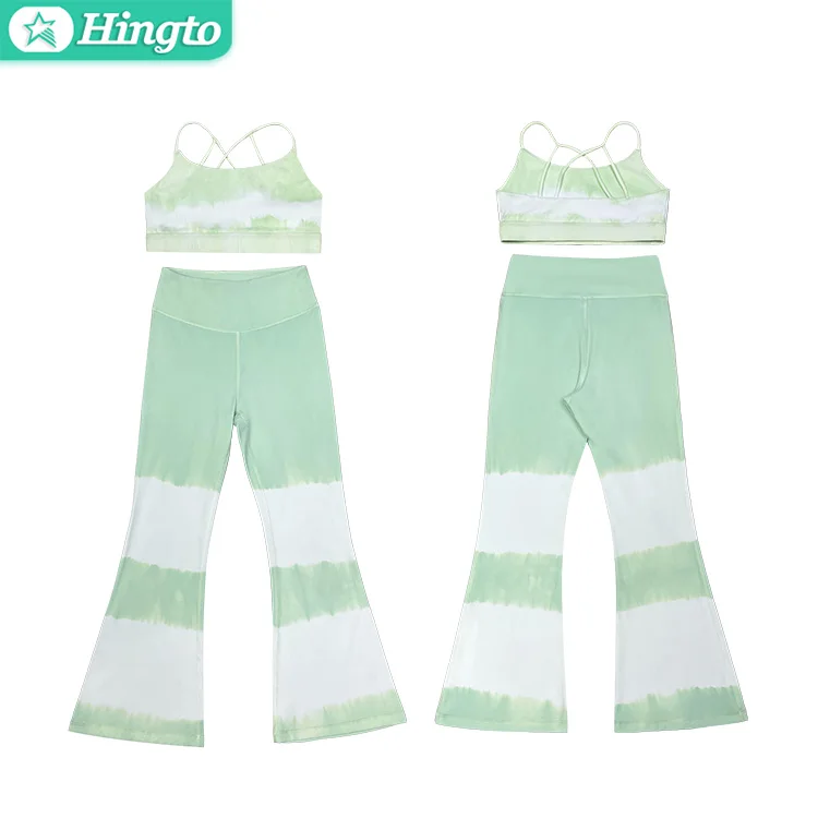 Детская спортивная одежда штаны для йоги детей бюстгальтер тренажерного зала и фитнеса детская леггинсы