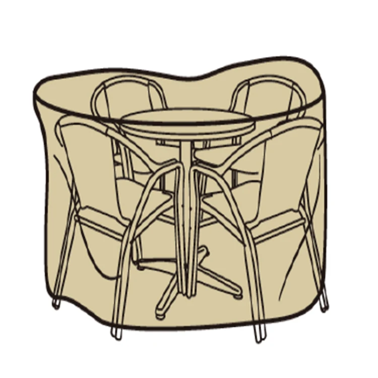 122*80CM Round Garden Waterproof Outdoor Furniture Table And Chair Set Cover