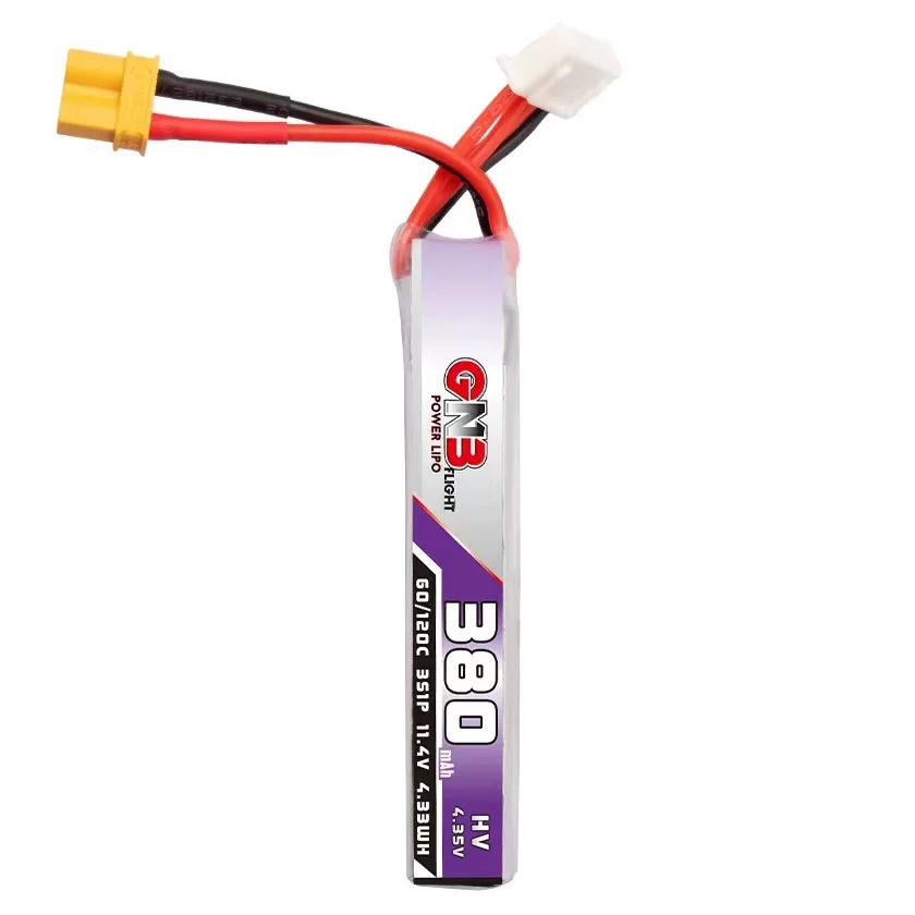 GAONENG GNB 3S 380 мАч 11 4 в HV LiHV 60C 120C XT30 LiPo аккумулятор Micro RC FPV мини Дрон зубочистка обновленная с 300 350