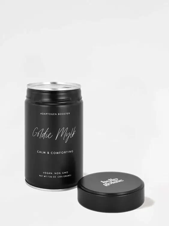 Custom cylindrical spice matcha tin canister black metal tin jar coffee powder bean 250g tin can