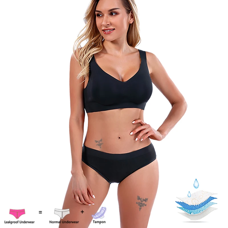 Absorbent Period Panties Heavy Flow Menstrual Leak Proof Underwear for Teen Girls,Women menstrual panties