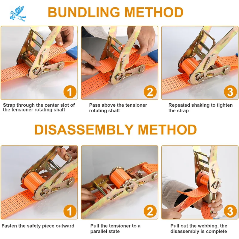 Tianma 5T 10M Cargo Control Ratchet Tie down Straps GS Certified Webbing Strap with Double J Hook End Fittings