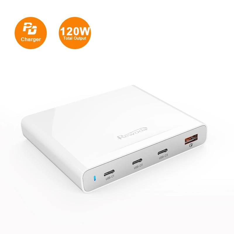 OEM Factory Gan Pps for 4-port Usb Wall Charger Hub Desktop Chargers for Sale