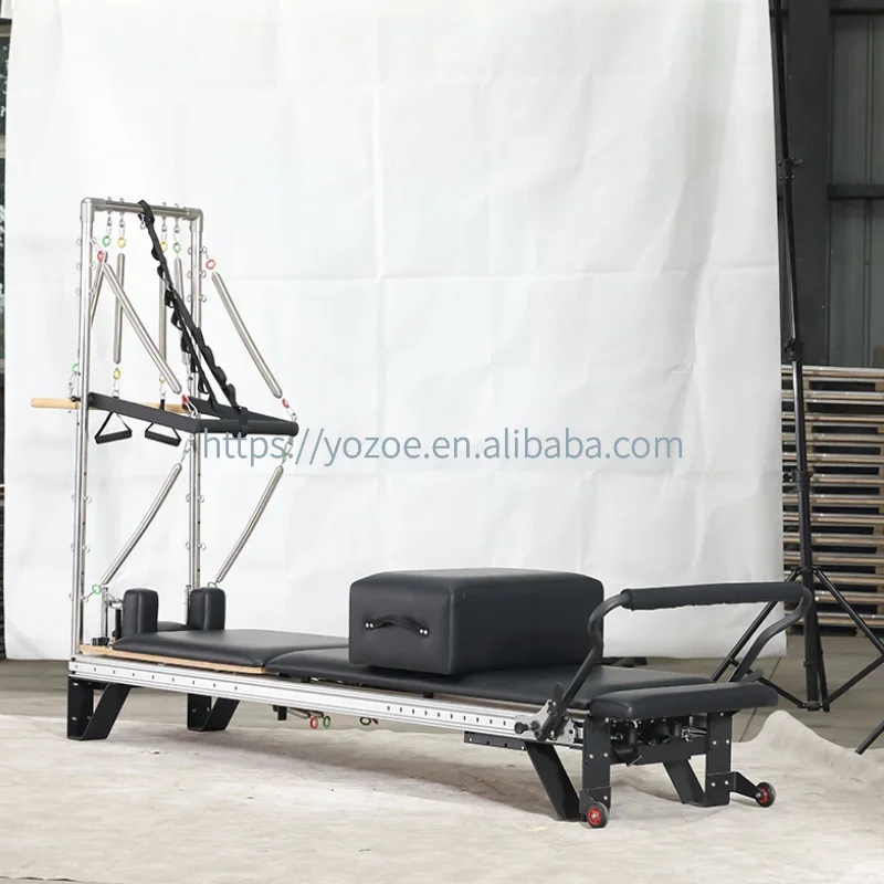 Professional Equipment Reformer Machine Oak Maple Alloy Pilates Trapeze Half Tower Cadillac bed