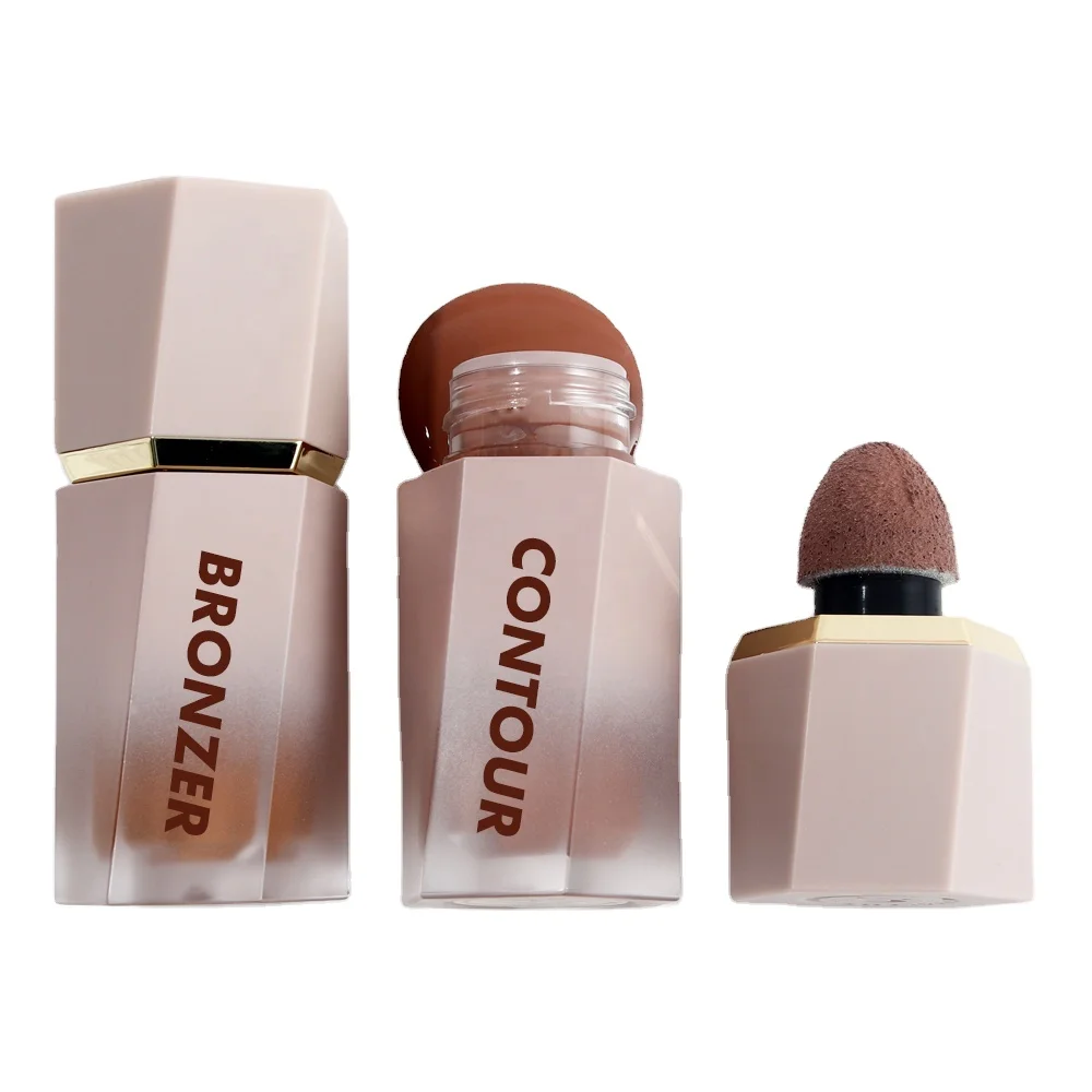 Custom New Arrival 7 Colors Cream Matte Waterproof Long Lasting Finish Wear Vegan Private Label Liquid Contour Cream Bronzer