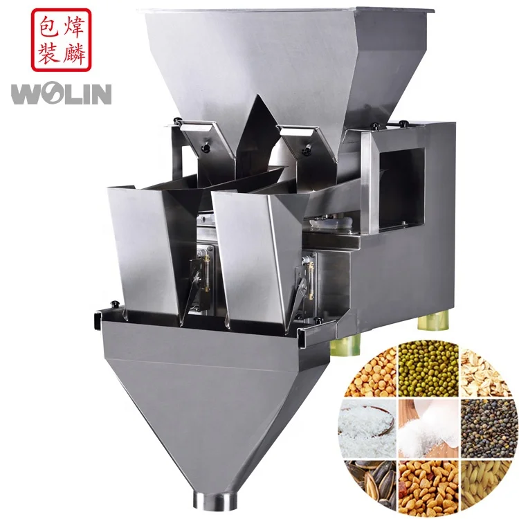Smart weight automatic filler weight filling machine cat litter rice sugar beans nuts seeds 10-2kg twin head  linear weigher