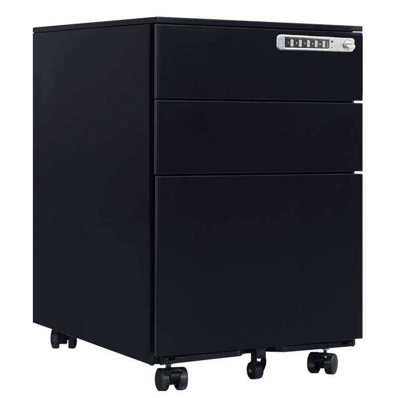 Commercial Metal Office Cabinet Movable Drawer Filing Cabinet Steel 3 Drawer Mobile Cabinet