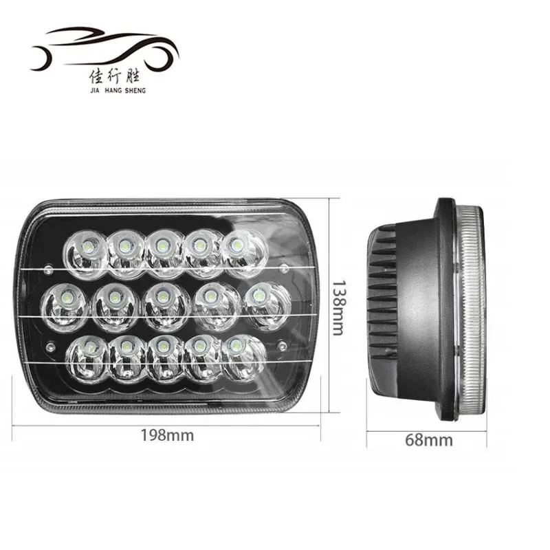 7inch square led head lamp 4x6 led light Manufacturer 45w led head driving light for lada niva jeeps jl hummer