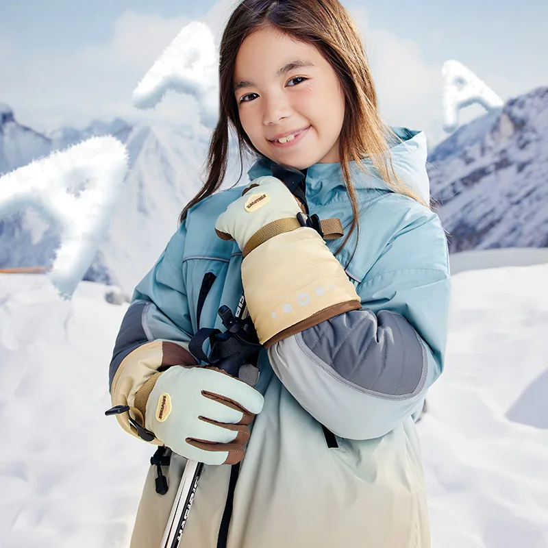 KOCOTREE Wholesale Outdoor Cold Proof Waterproof Kids Snowboard Winter Ski Gloves Thermal Snow Winter Child Gloves
