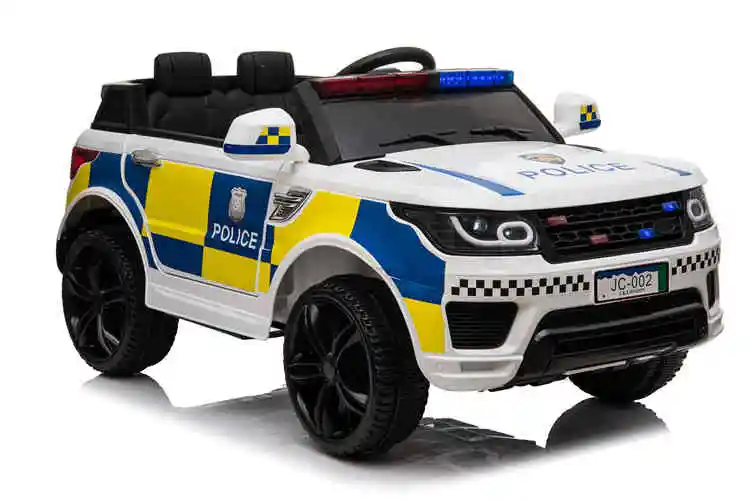 New color Four-wheel suspension Kids 2 seats electric driving car police