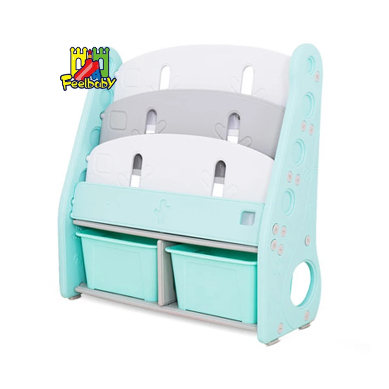Пластиковая книжная полка Feelbaby для детей дошкольного возраста с защитой от